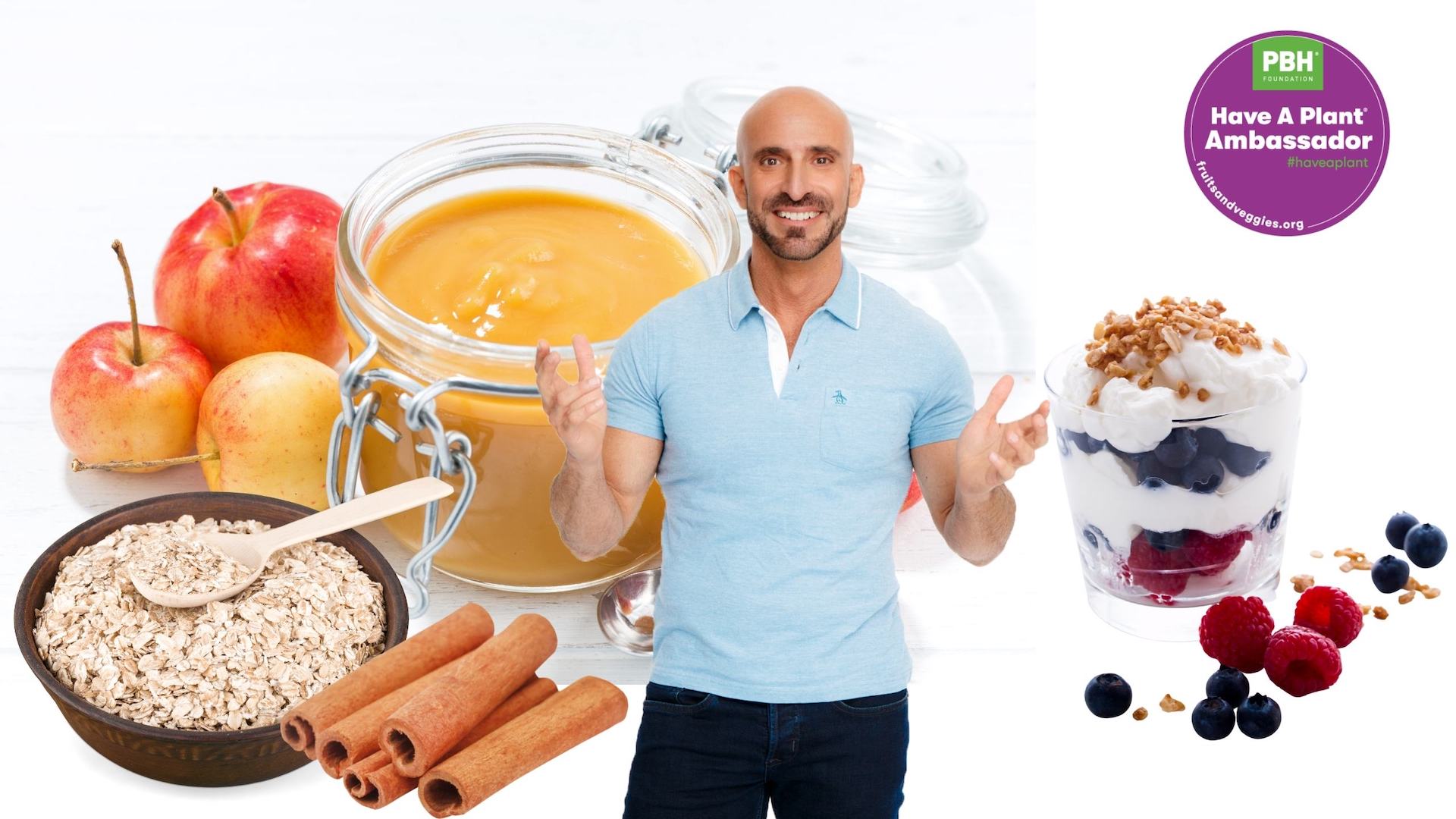 Warm Cinnamon Applesauce Protein Smoothie & a Mini Berry Yogurt Parfait