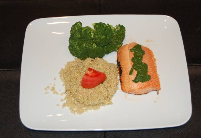 salmon with quinoa