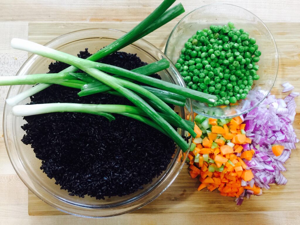 forbidden black rice with vegetables to add in for how to cook forbidden black rice