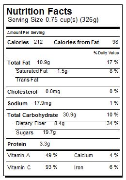 Mango Salad label