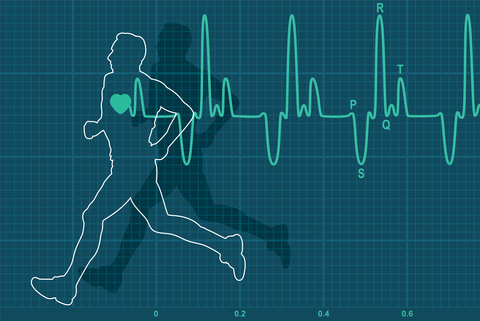 image of person running with heartbeat