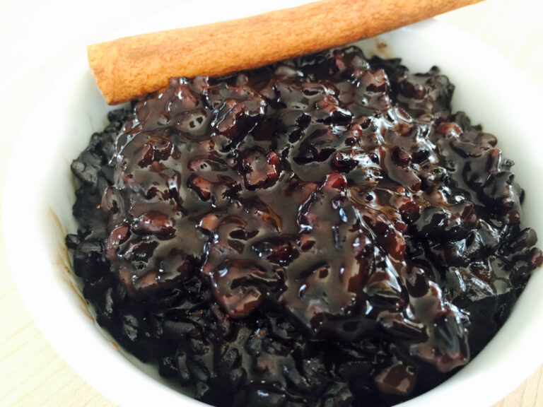 black rice coconut pudding