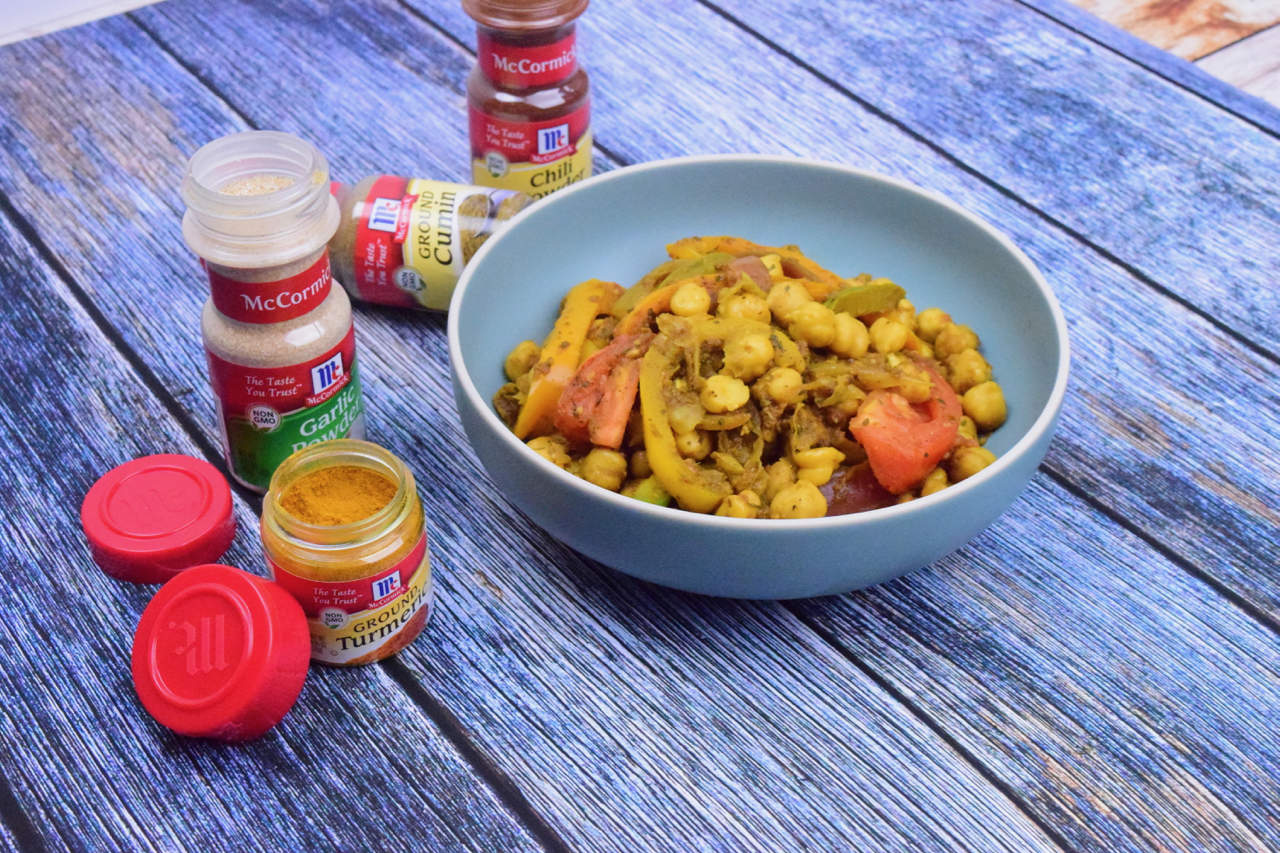 McCormick 5 garbanzo stir fry with spices