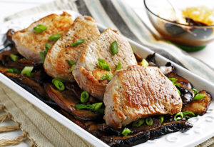 Photo Credit to https://www.canolainfo.org/recipes/pork-loin-chops-with-sweet-balsamic-mushrooms