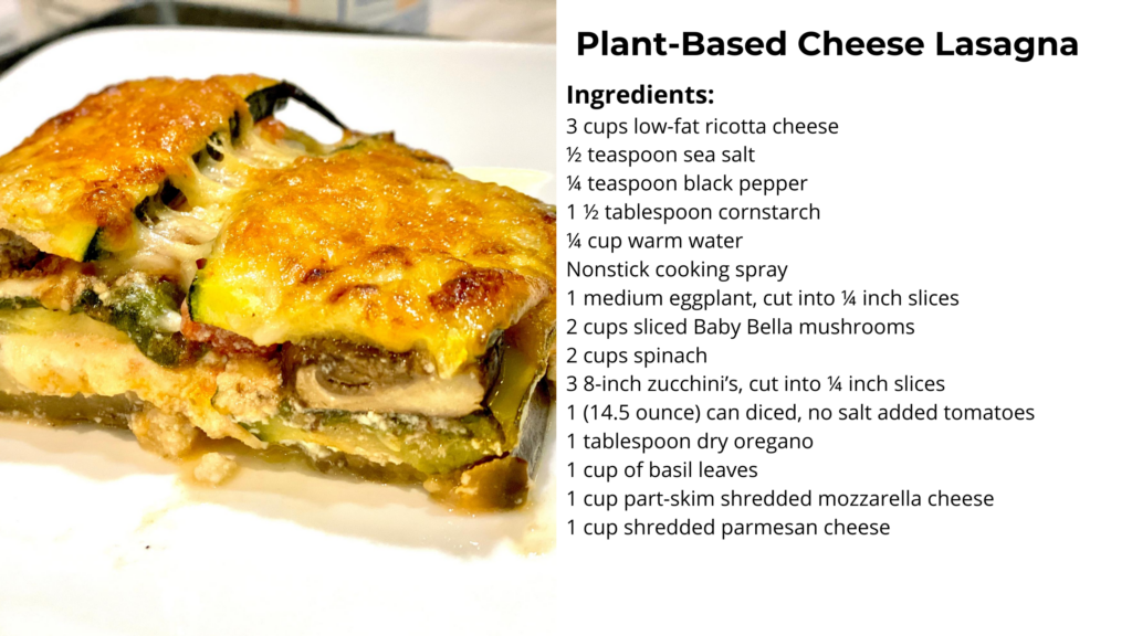 plant based cheese lasagna