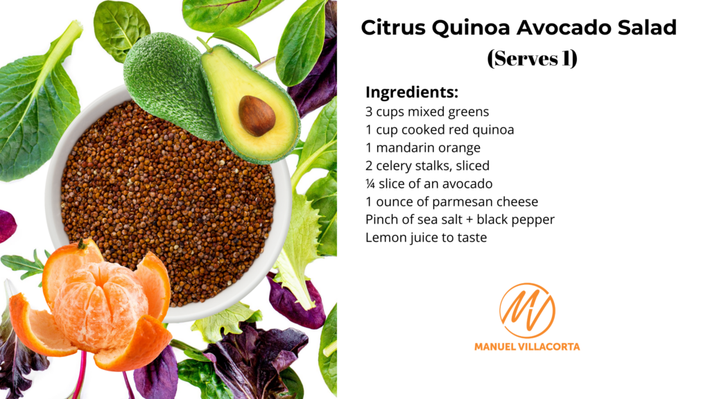 citrus quinoa avocado