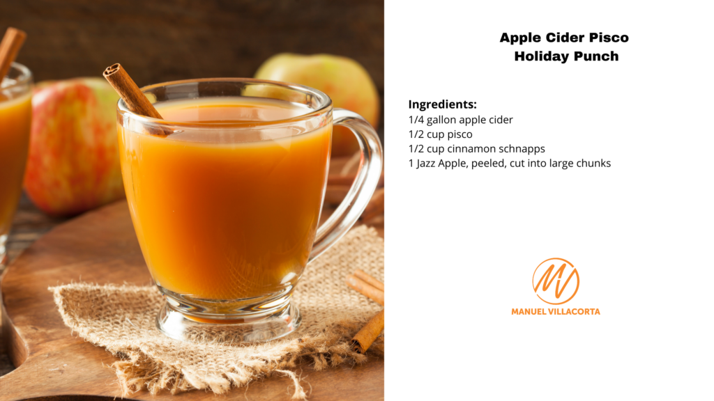 apple cider pisco recipe card