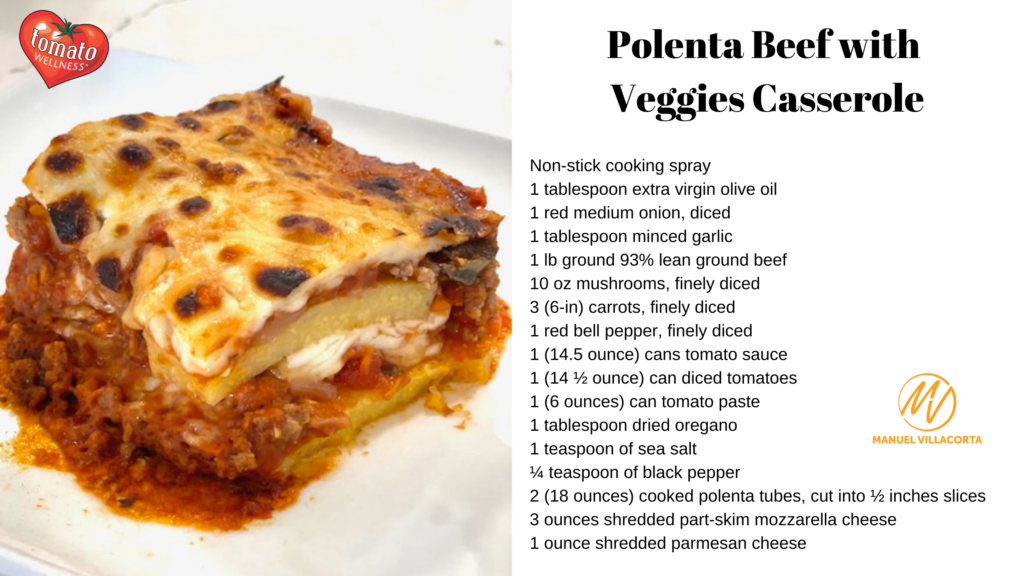 polenta beef with veggies casserole recipe image