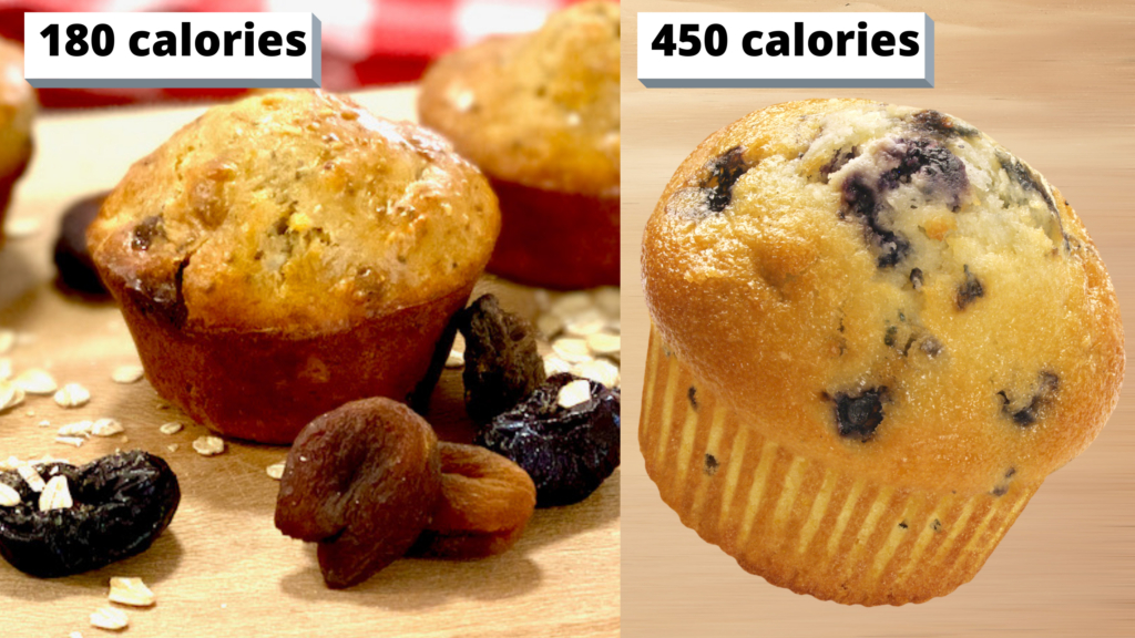 muffin comparison calories