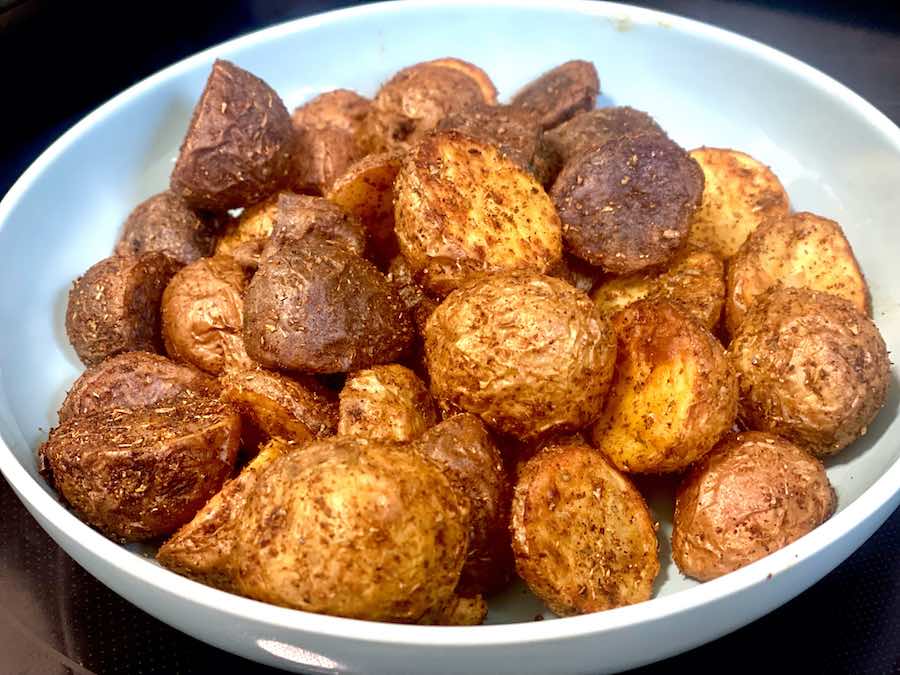Air Fryer Small Tricolored Potatoes with Paprika & Oregano