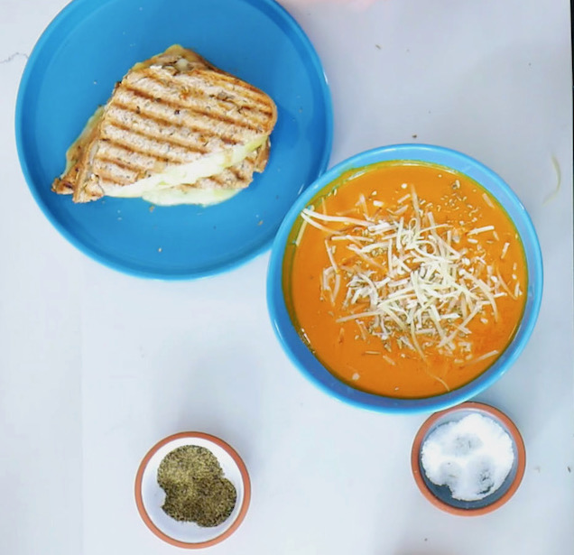 Grilled cheese with tomato soup