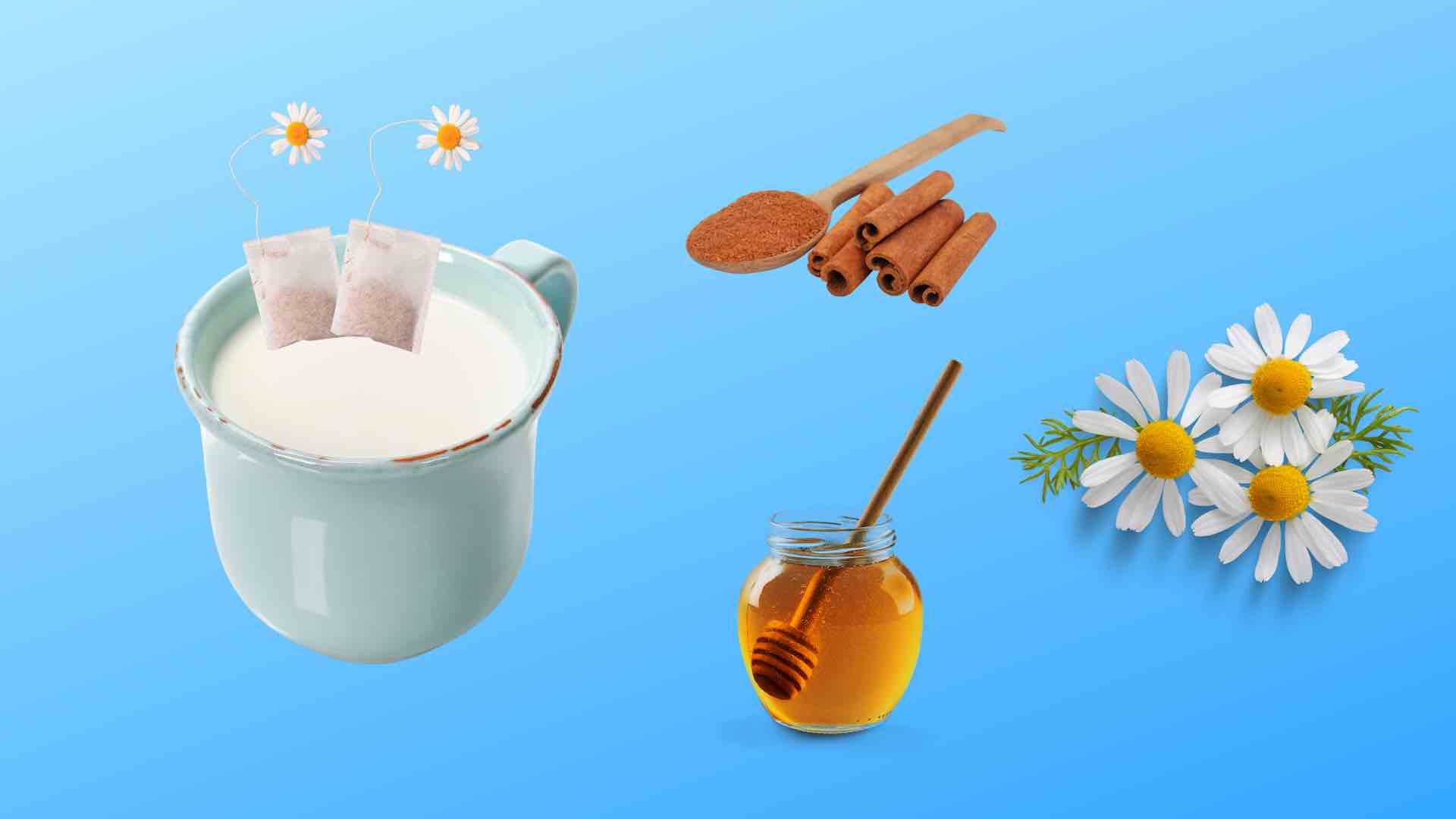 honey chamomile tea with milk