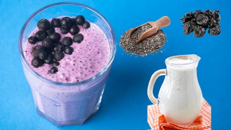 berry prune and kefir smoothie