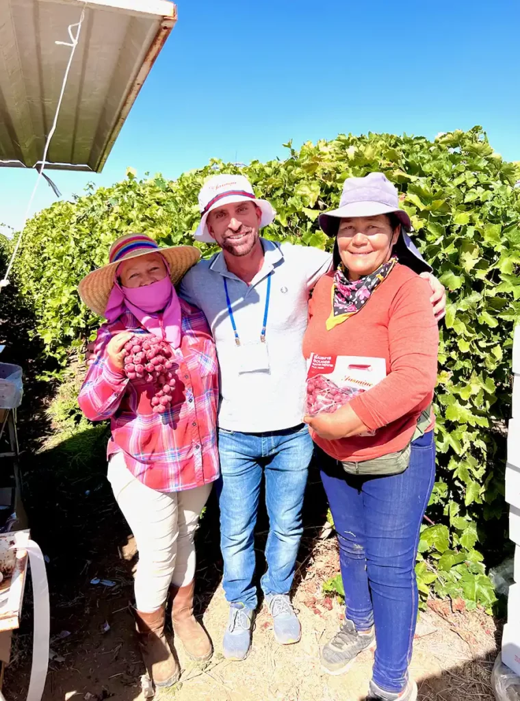 Full Manuel Villacorta on farm tour with pickers