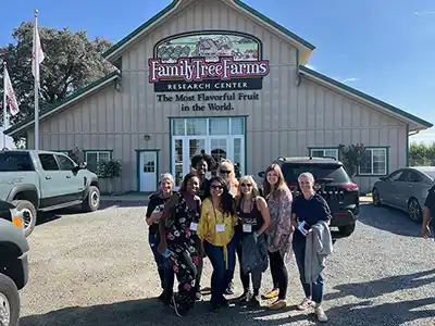 manuel villacorta and dietitians on farm tour