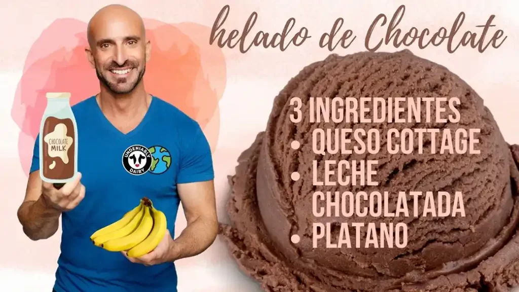 helado de chocolate y platano