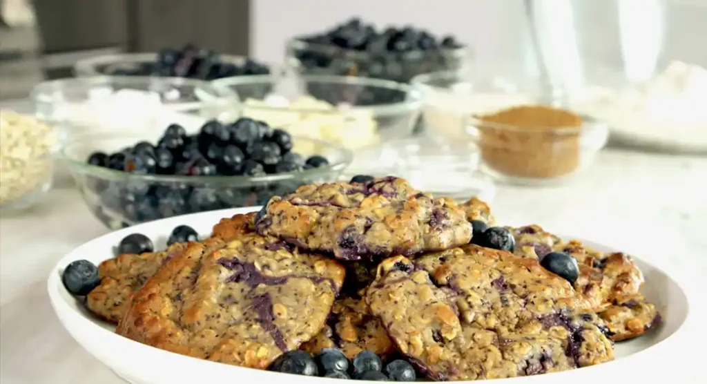 high protein blueberry cookies