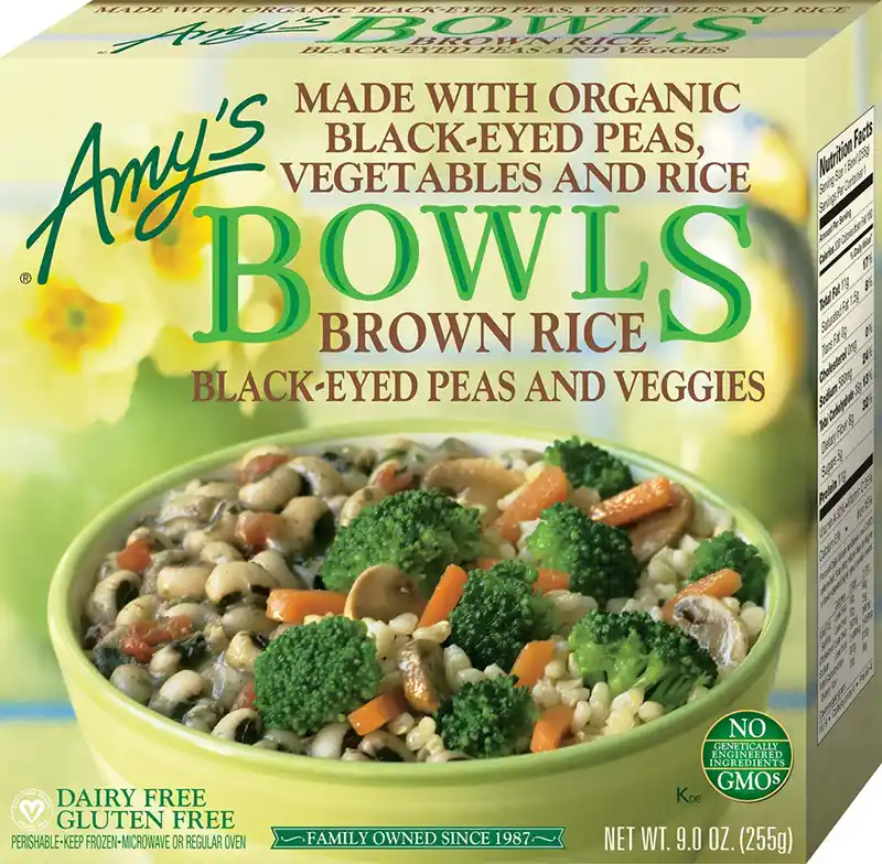 Amy's Bowls Brown Rice Black-Eyed Peas and Veggies in a Flavorful Tamari Ginger Sauce