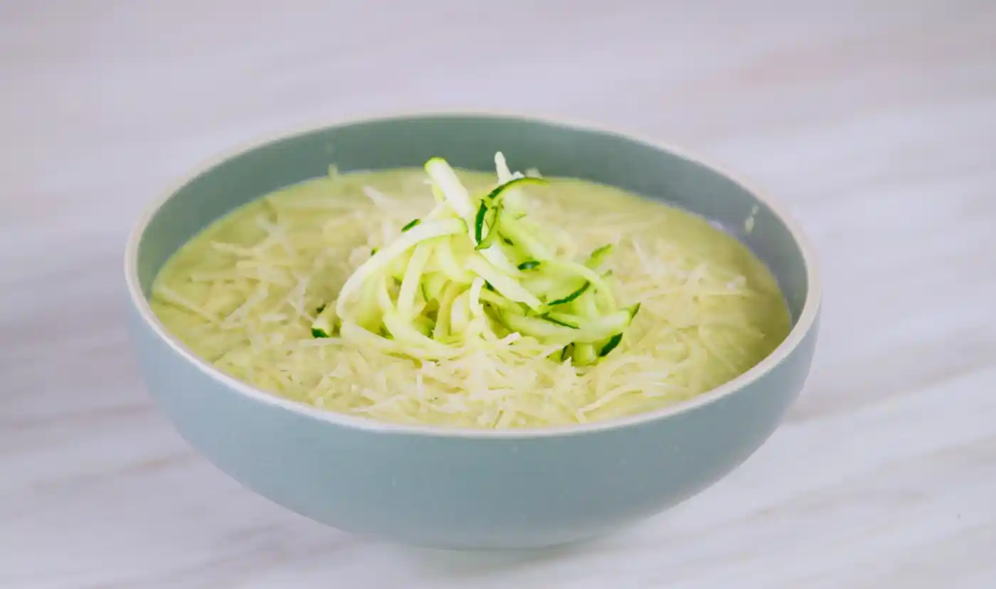 Creamy roasted zucchini soup