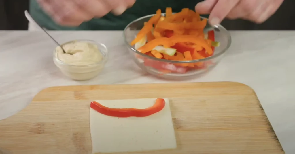 Veggie roll ups step 1