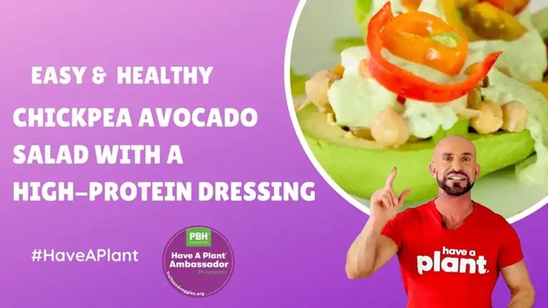 have a plant chickpea avocado salad with high protein dressing