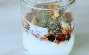 Cottage cheese and greek yogurt parfait