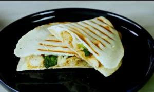 Easy high protein chicken quesadilla low carb tortilla