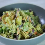 Cottage cheese pesto pasta salad high protein