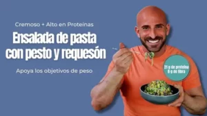ensalada de pasta con pesto y requeson
