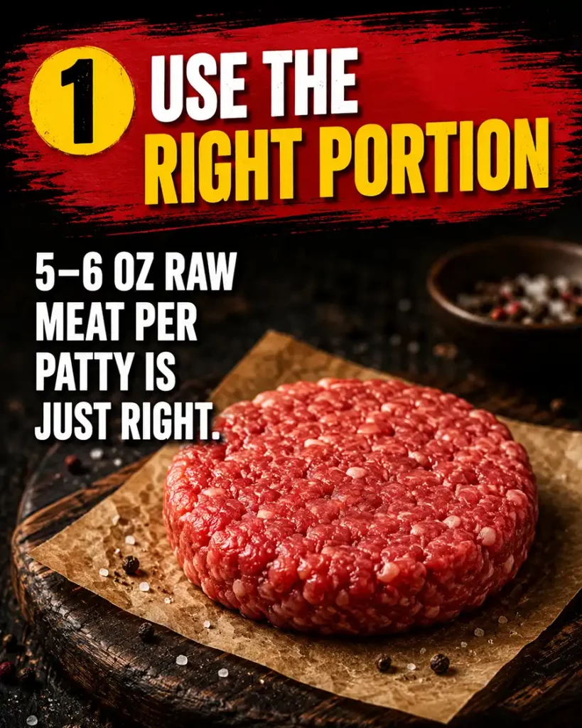 1 use the right portion burger tip